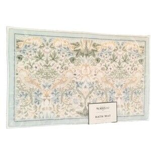 NEW William Morris & Co Bath Mat STRAWBERRY THIEF non-skid Memory Foam 21X34